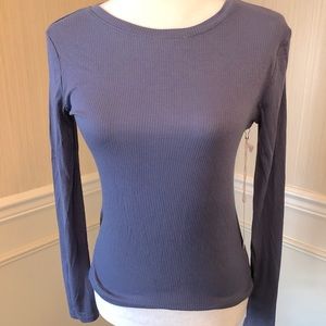 Hashttag Top, Ribbed, long-sleeve, Crew neck L